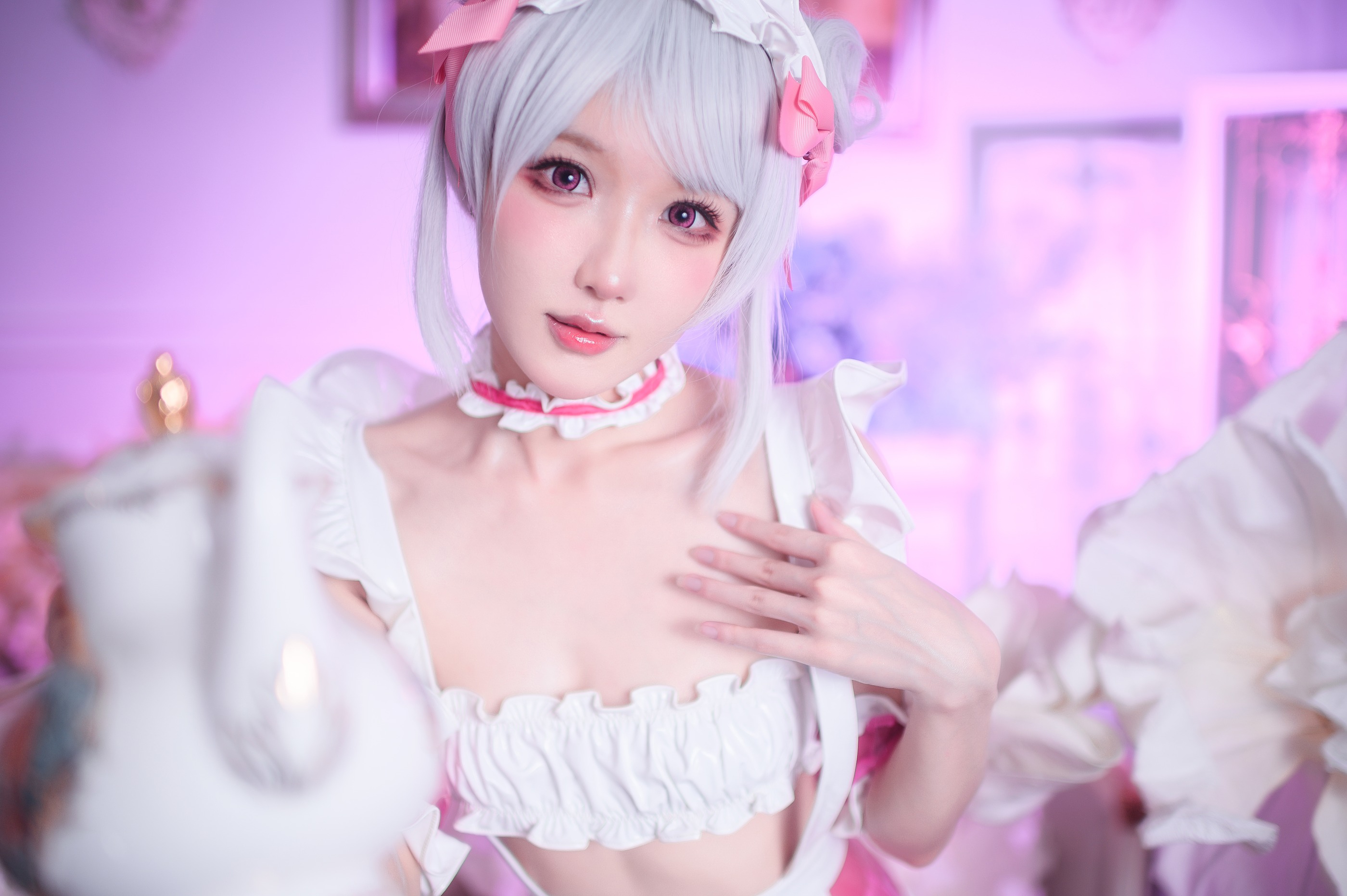 图片[1]-阿包也是兔娘 – NO.072 七夕粉粉女仆[49P]-XikXak